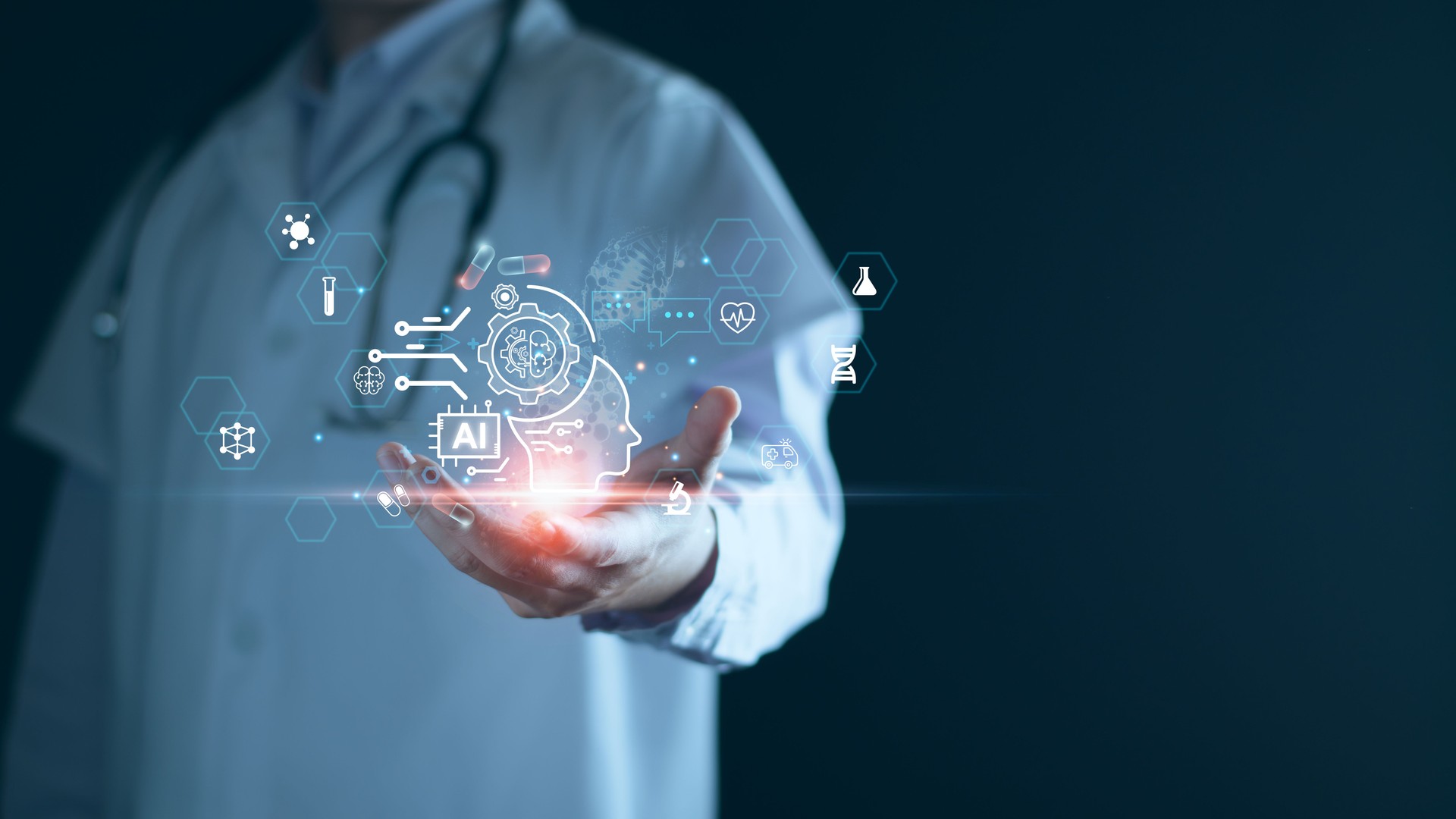 gnosis, care, and increasing accuracy patient treatment in future. Medical research and development innovation technology to improve patient health.